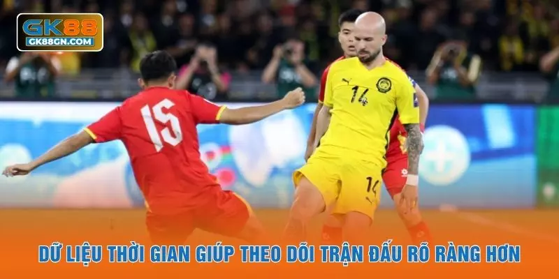 Dữ liệu thời gian giúp theo dõi trận đấu rõ ràng hơn